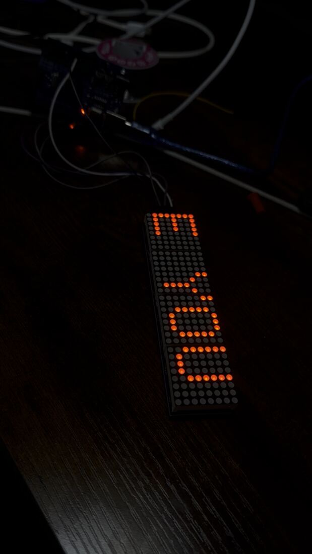 Vertical LED display experiment